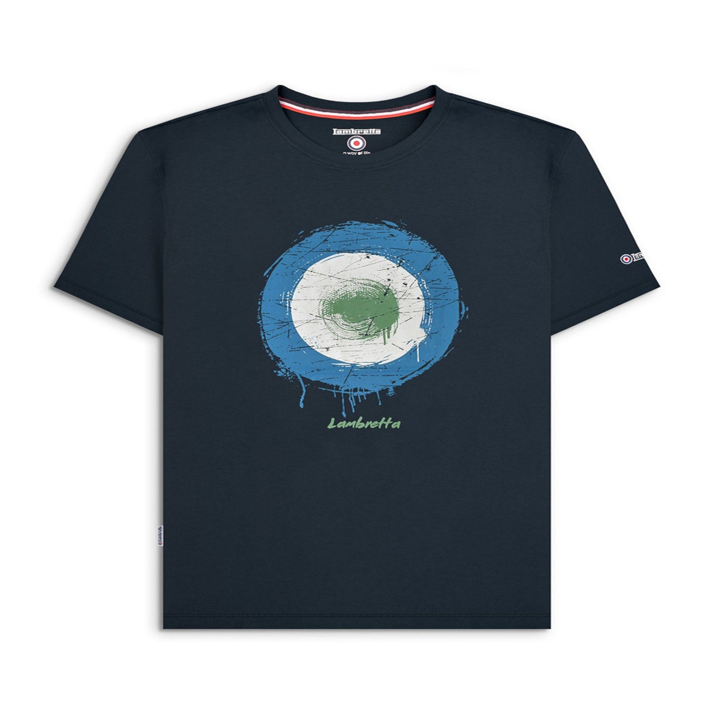 Lambretta Mens Target Spray Tee Navy